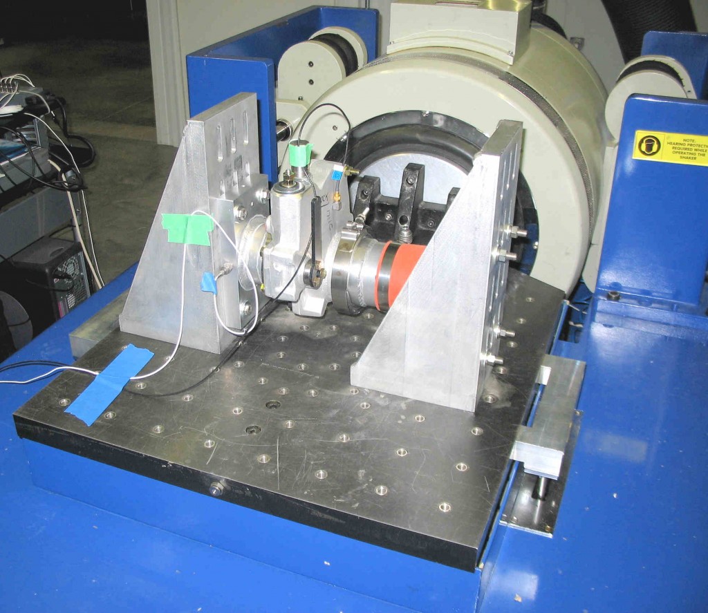 Figure 1.  Vibration Testing using a Horizontal Slip Table