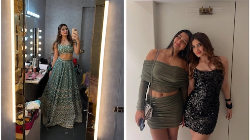 Rasha Thadani Stuns In Blue Lehenga And A Black Bodycon In Her Latest Photo Dump